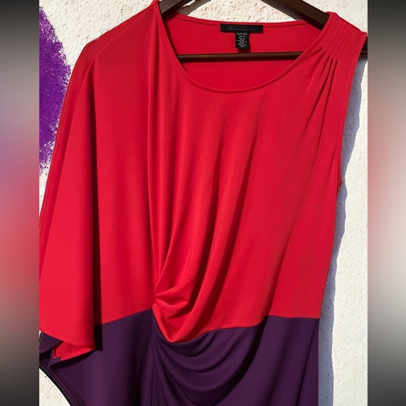 Kenneth Cole Block Color Orange Purple Dress Size Small - Picture 4 of 10